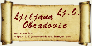 Ljiljana Obradović vizit kartica